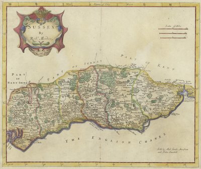 Map of Sussex by Robert Morden